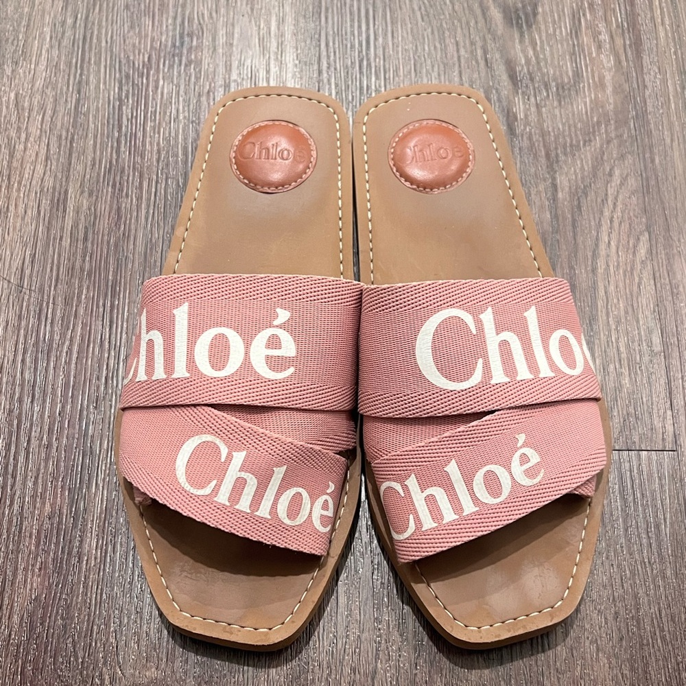 Chloe Woody Pink Sandals size 39
